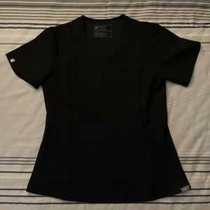 FIGS - Black Aburi V-Neck Scrub Top